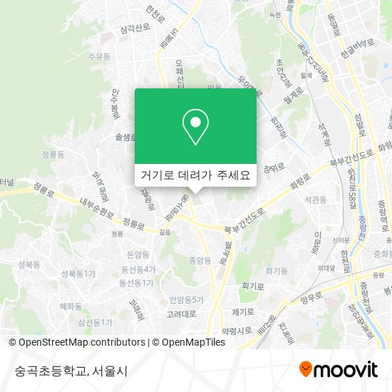 숭곡초등학교 지도