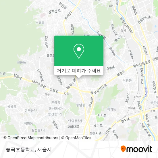숭곡초등학교 지도