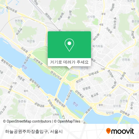 하늘공원주차장출입구 지도