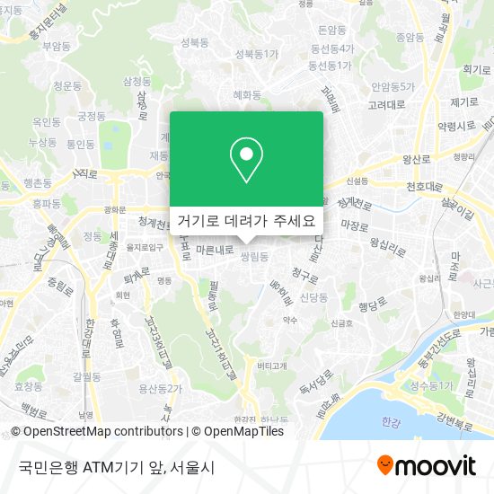 국민은행 ATM기기 앞 지도