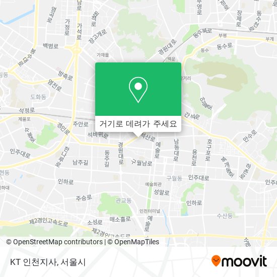 KT 인천지사 지도