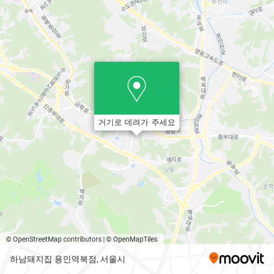 하남돼지집 용인역북점 지도