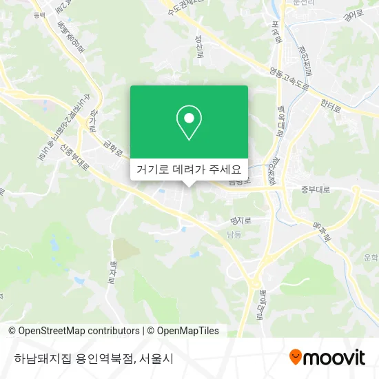 하남돼지집 용인역북점 지도