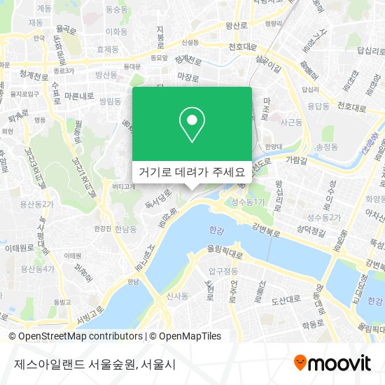 제스아일랜드 서울숲원 지도