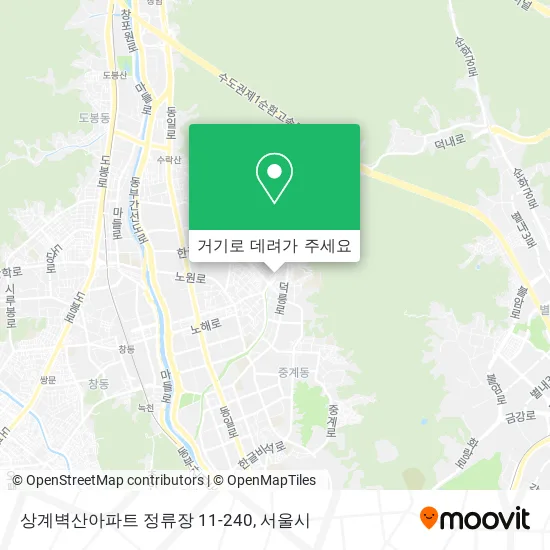 상계벽산아파트 정류장 11-240 지도