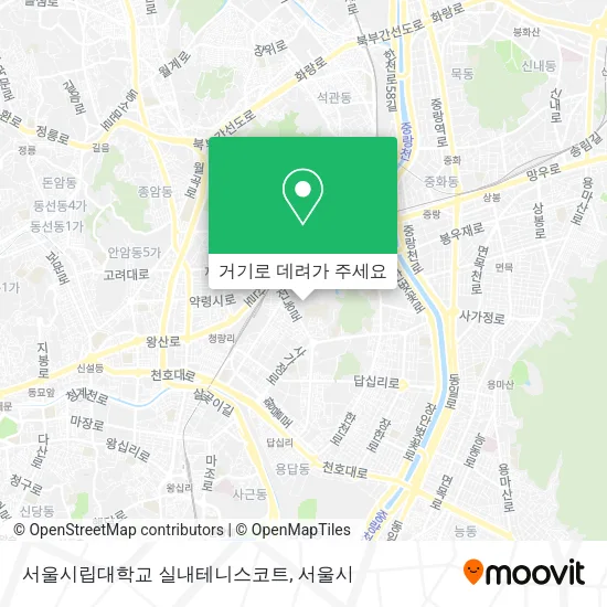 서울시립대학교 실내테니스코트 지도