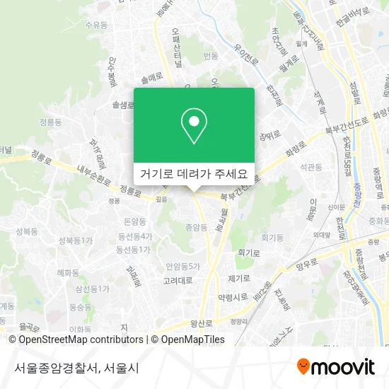 서울종암경찰서 지도
