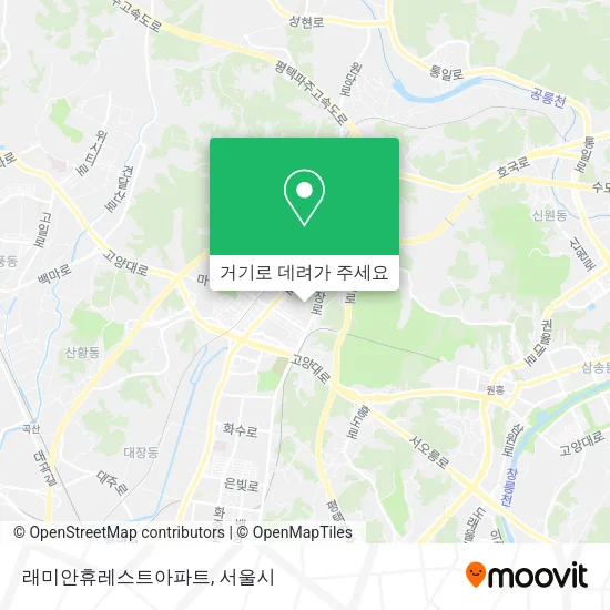 래미안휴레스트아파트 지도