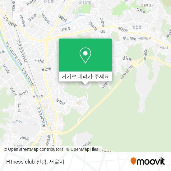 FItness club 신림 지도