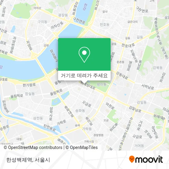 한성백제역 지도