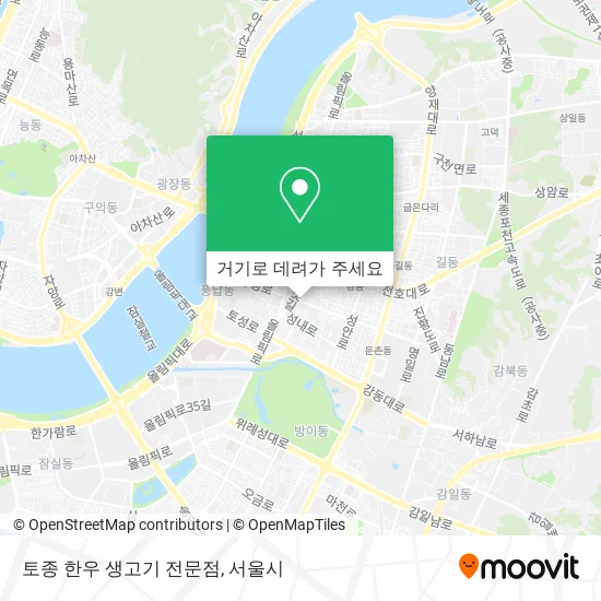 토종 한우 생고기 전문점 지도