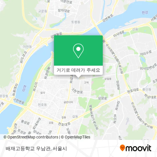 배재고등학교 우남관 지도