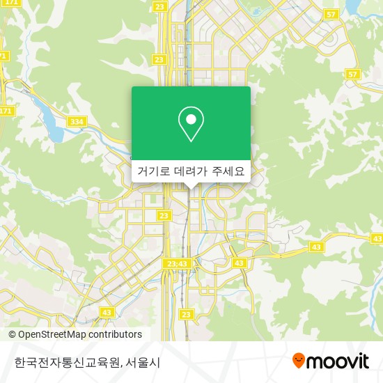 한국전자통신교육원 지도