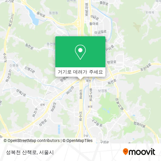성복천 산책로 지도