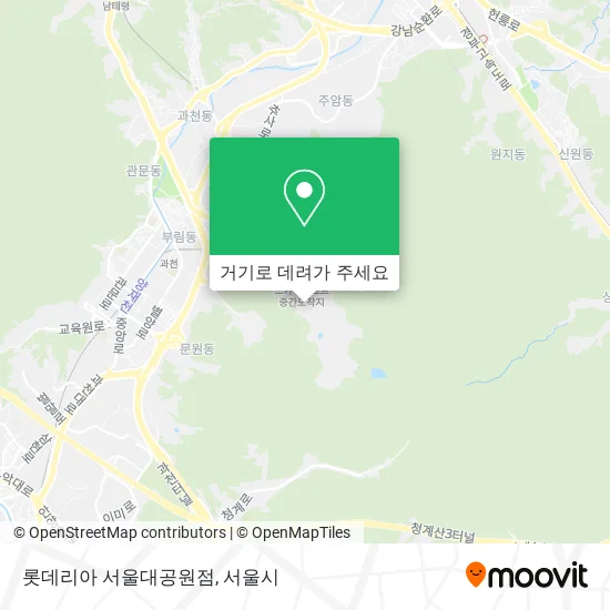 롯데리아 서울대공원점 지도