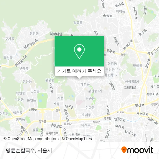 명륜손칼국수 지도