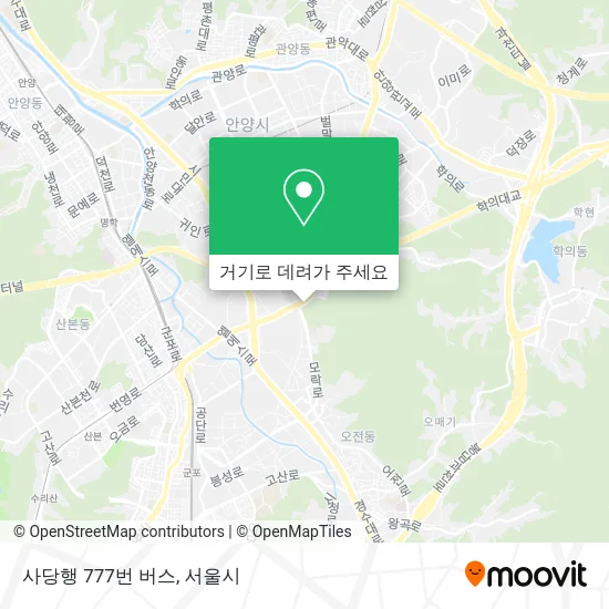 사당행 777번 버스 지도