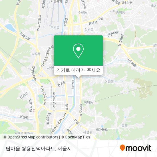 탑마을 쌍용진덕아파트 지도