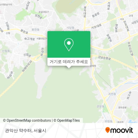 관악산 약수터 지도