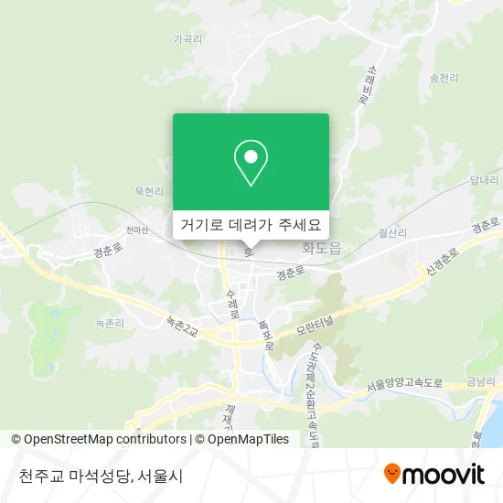 천주교 마석성당 지도