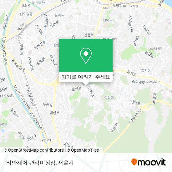 리안헤어-관악미성점 지도