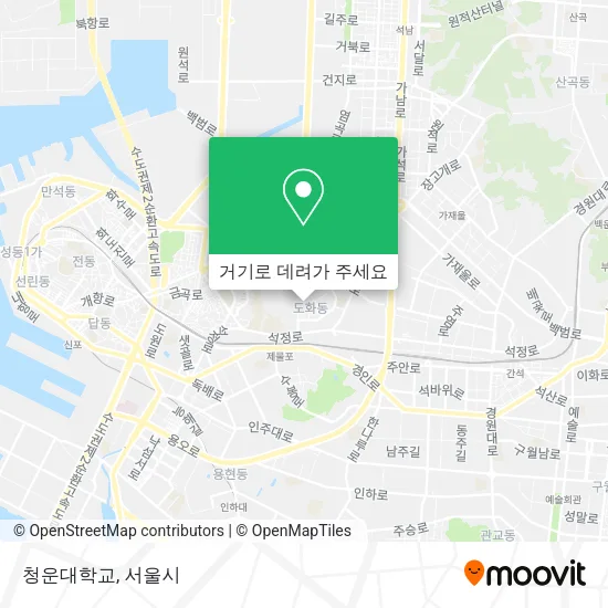 청운대학교 지도