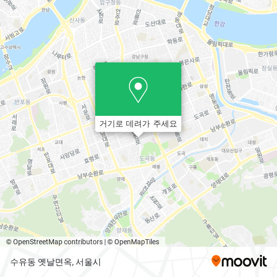 수유동 옛날면옥 지도