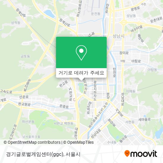 경기글로벌게임센터(ggc) 지도