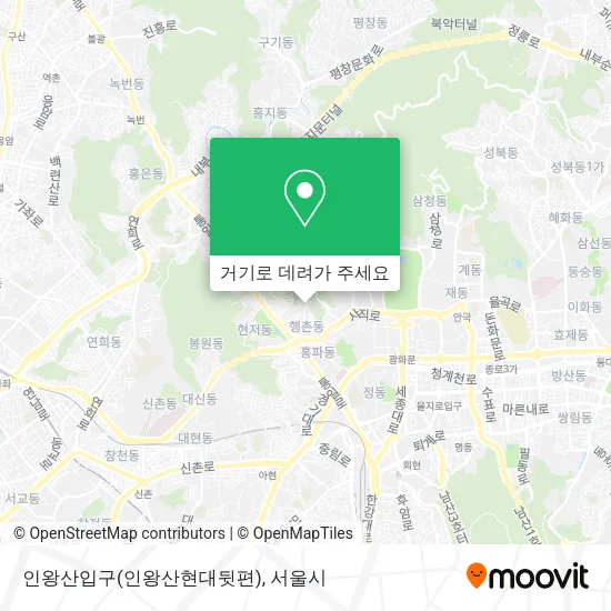 인왕산입구(인왕산현대뒷편) 지도