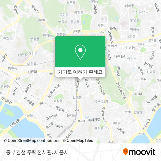 동부건설 주택전시관 지도