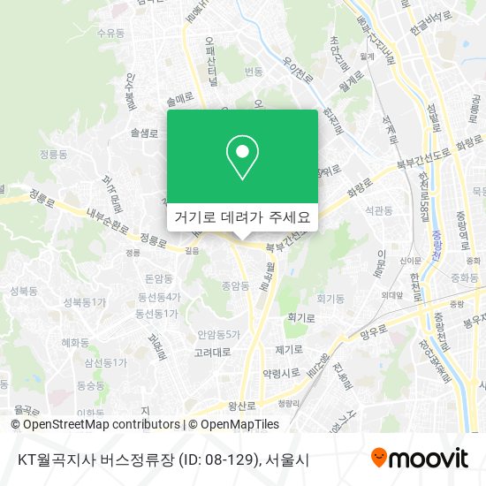 KT월곡지사 버스정류장 (ID: 08-129) 지도
