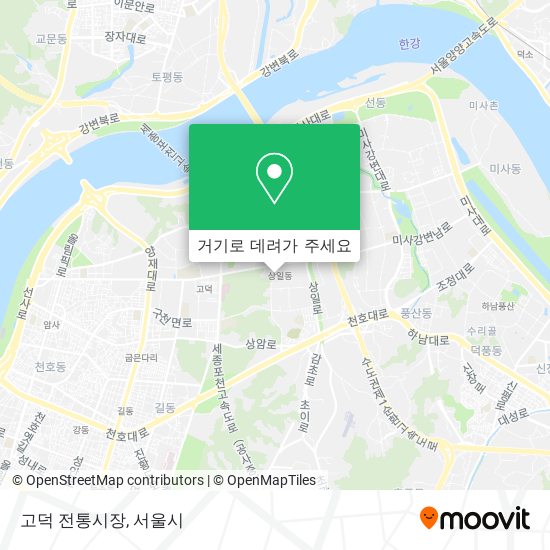 고덕 전통시장 지도