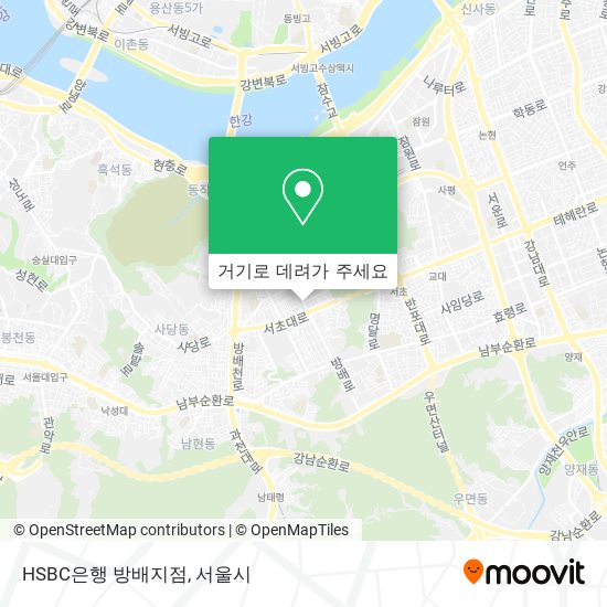 HSBC은행 방배지점 지도