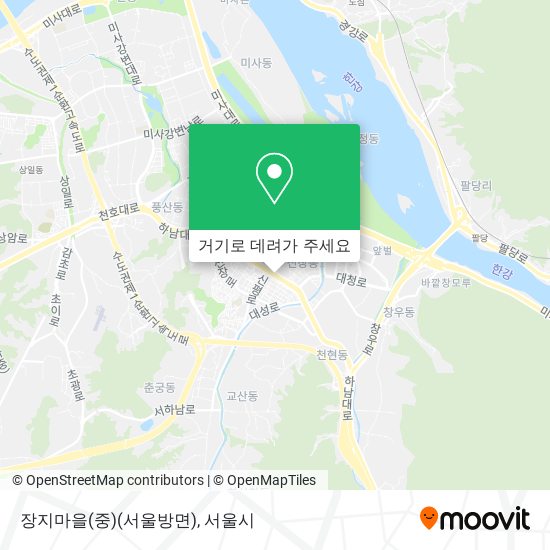 장지마을(중)(서울방면) 지도