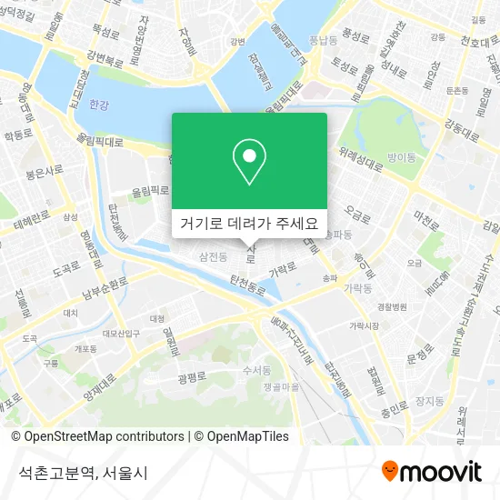 석촌고분역 지도