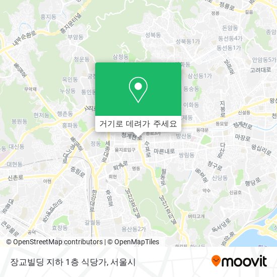 장교빌딩 지하 1층 식당가 지도