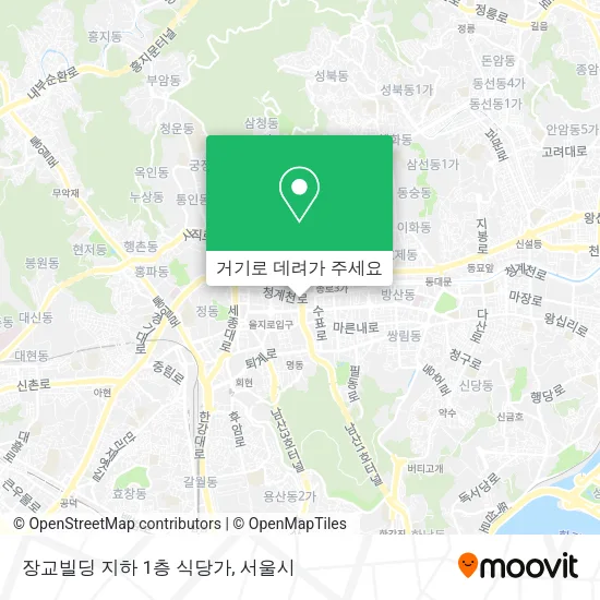 장교빌딩 지하 1층 식당가 지도