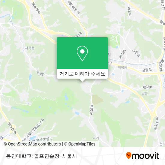 용인대학교: 골프연습장 지도