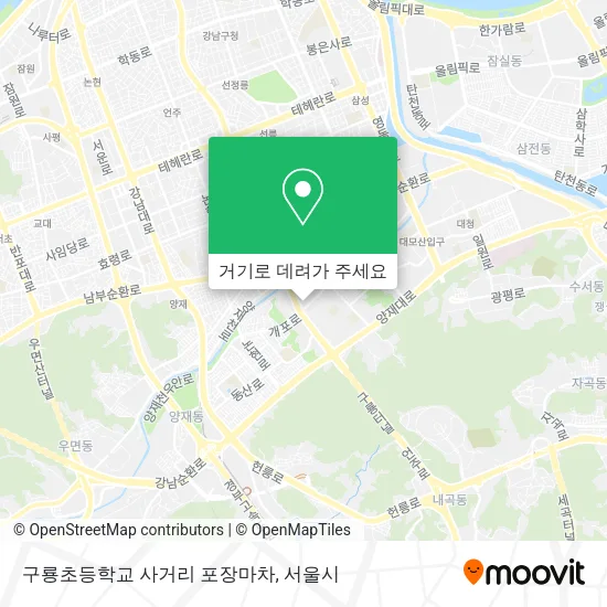 구룡초등학교 사거리 포장마차 지도