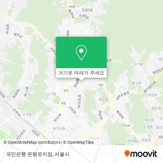 국민은행 은평로지점 지도