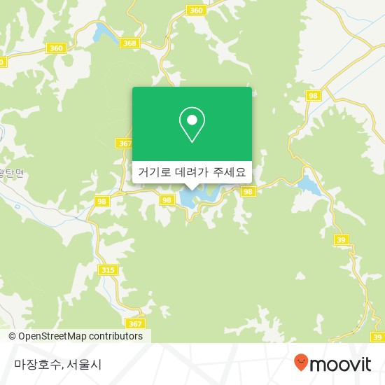마장호수 지도