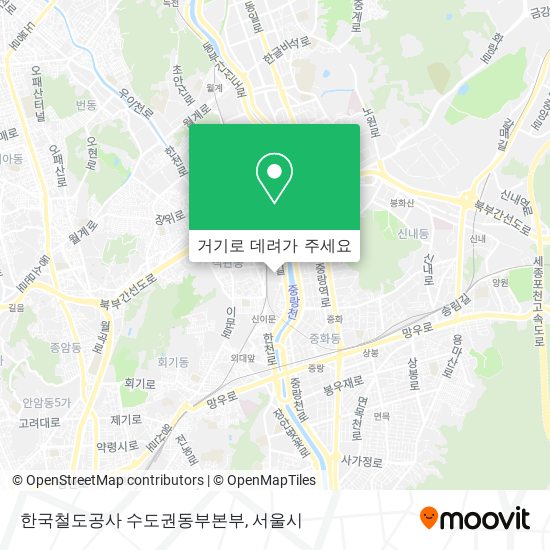 한국철도공사 수도권동부본부 지도