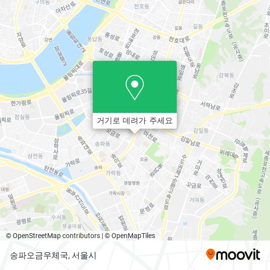 송파오금우체국 지도