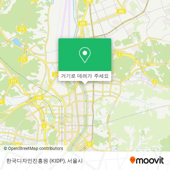 한국디자인진흥원 (KIDP) 지도