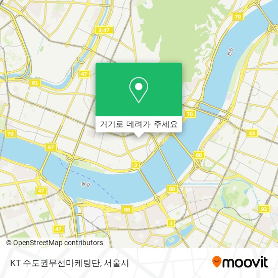 KT 수도권무선마케팅단 지도