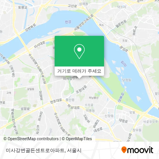 미사강변골든센트로아파트 지도