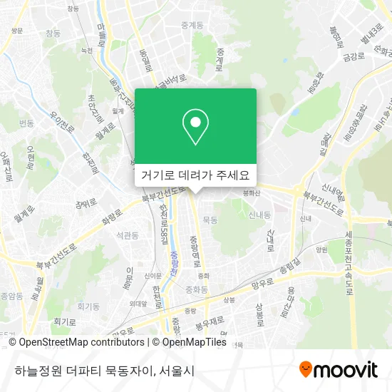 하늘정원 더파티 묵동자이 지도