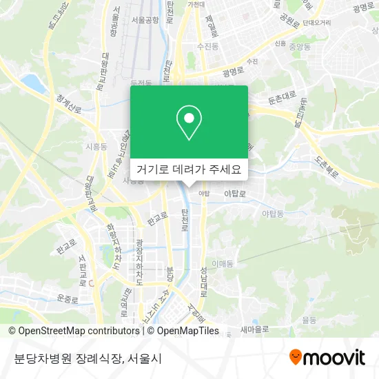 분당차병원 장례식장 지도