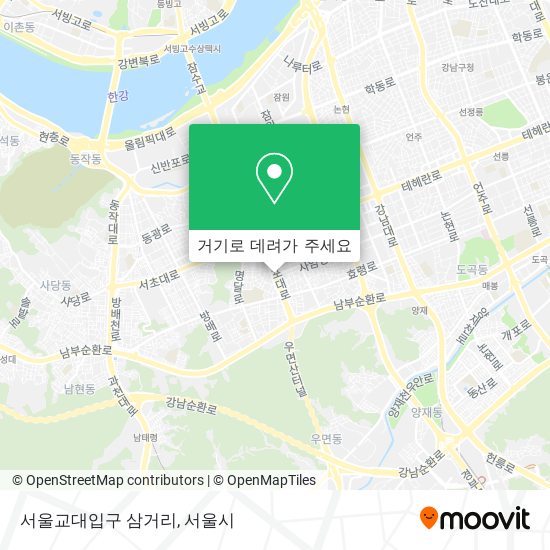 서울교대입구 삼거리 지도