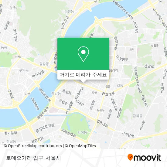로데오거리 입구 지도